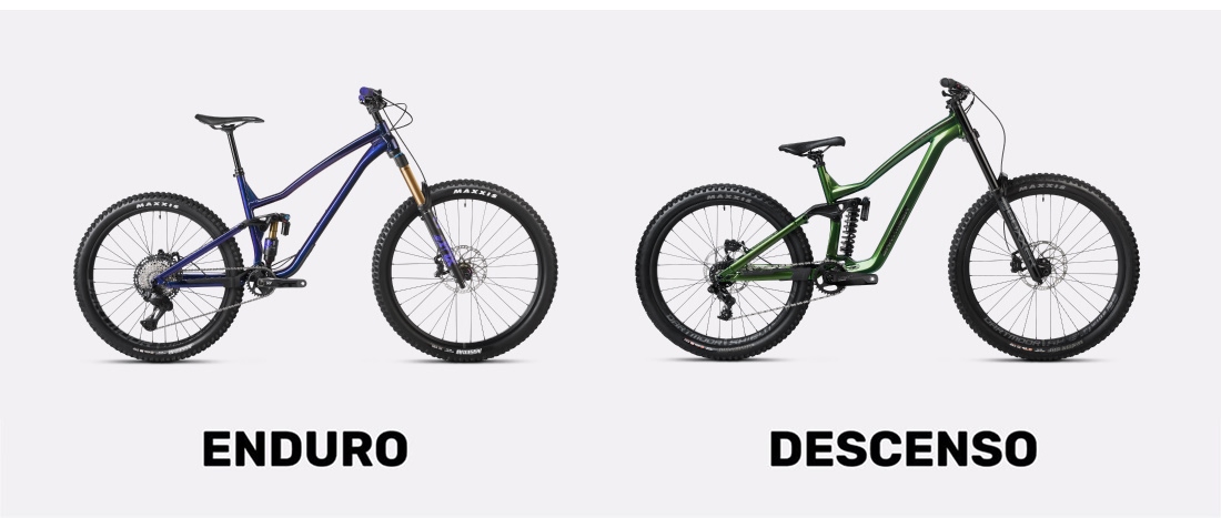 diferencia entre bici de enduro y de descenso